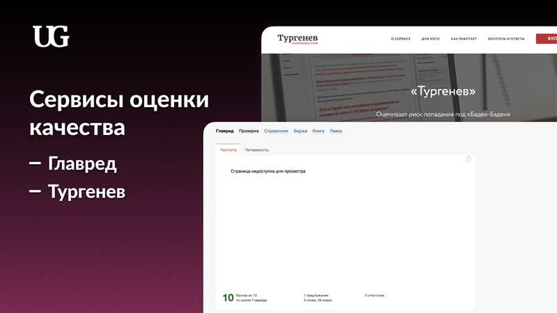 Сервис «Тургенев»: анализ и оценка качества текста